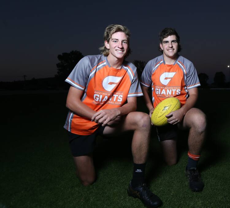 PROMISING: Siblings Nathan and Hayden Wardius played seniors alongside each other for the first time last weekend and have held their spot against Osborne this week. Picture: TARA TREWHELLA