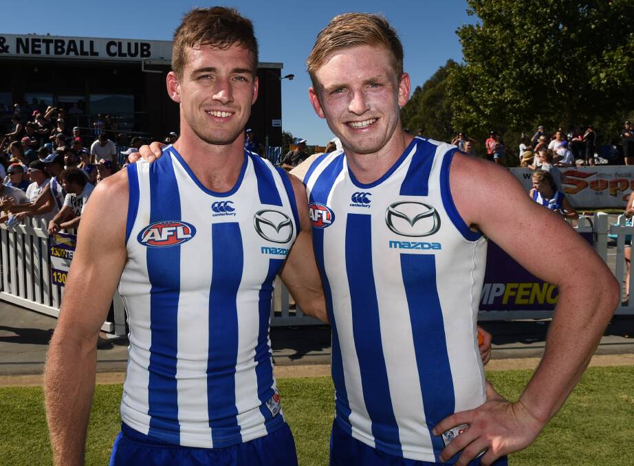 LOCAL PRODUCTS: Shaun Atley with Jack Ziebell.