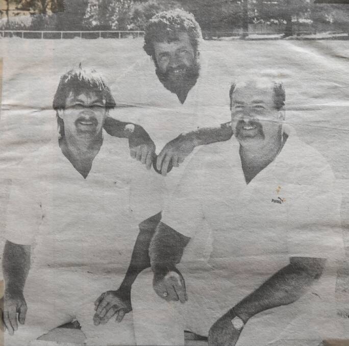 Trebilcock (left) was also a talented cricketer.