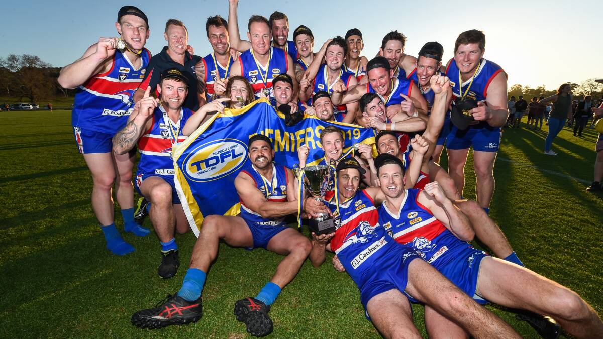 PREMIERS: Thurgoona captured its third flag in four seasons against Barnawartha at Sandy Creek on Saturday. Picture: MARK JESSER