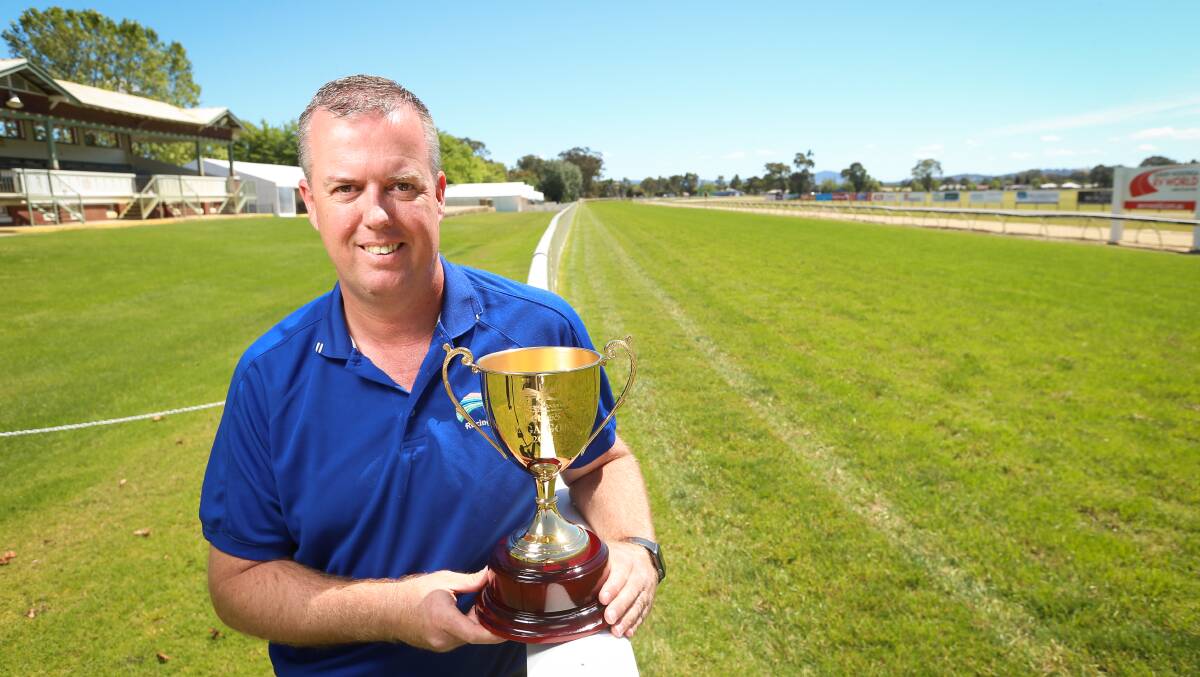 BIG DAY OUT: Racing Wodonga's general manager Steve Wright is hopeful of a crowd of up to 6000 for the club's Gold Cup meeting on Friday. All marqueee packages have been pre-sold. Picture: JAMES WILTSHIRE