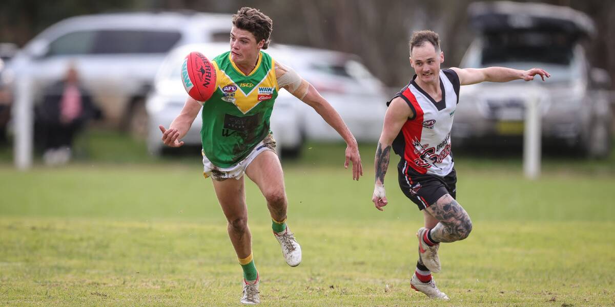 BROOKER BONUS: Corey McCarthy has been in good form for the Brookers since returning from East Wagga before the clearance deadline. Picture: JAMES WILTSHIRE