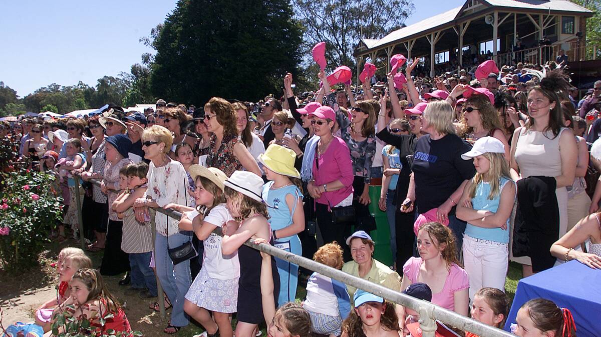 The crowd at Corowa races on Melbourne Cup day in 2003.