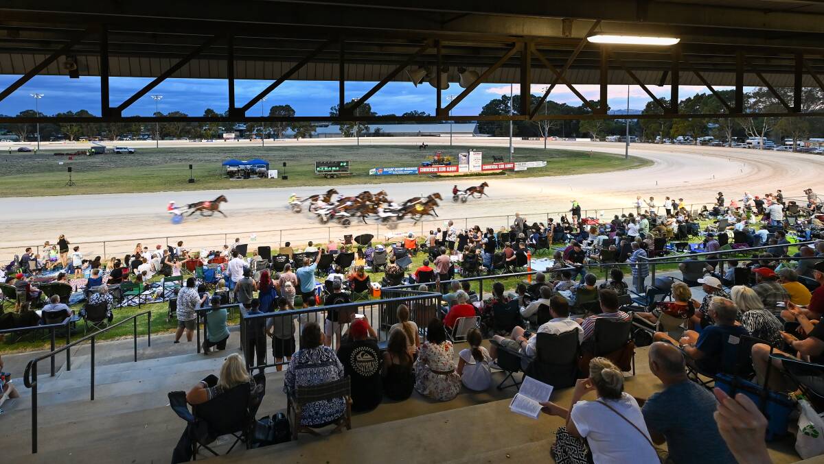 POPULAR: Albury Harness Racing Club attracted a crowd of almost 3000 for its New Year's Eve meeting on Thursday night. Picture: MARK JESSER
