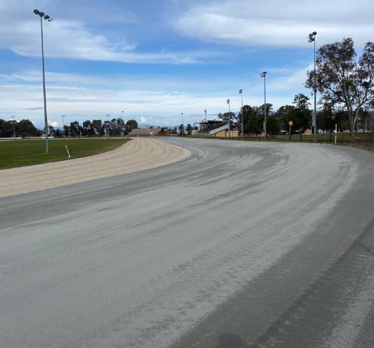 The Albury Harness Racing Club has upgraded its track surface with new material to allow racing in the winter months. Picture: ALBURY HARNESS RACING CLUB