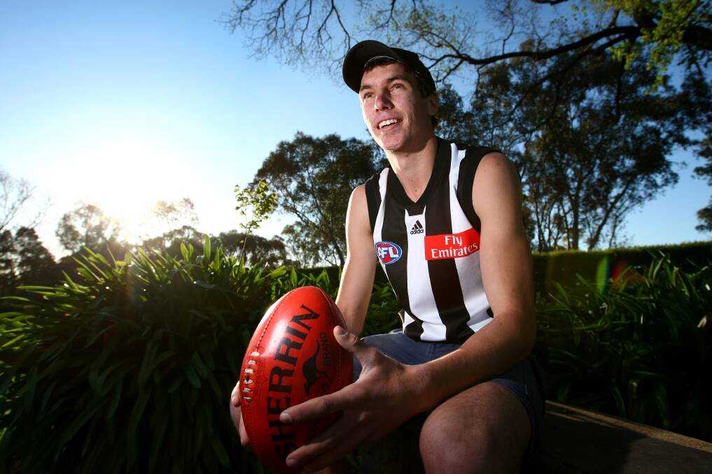 Ceglar in 2010 shortly after being taken by Collingwood in the draft as pick 25.