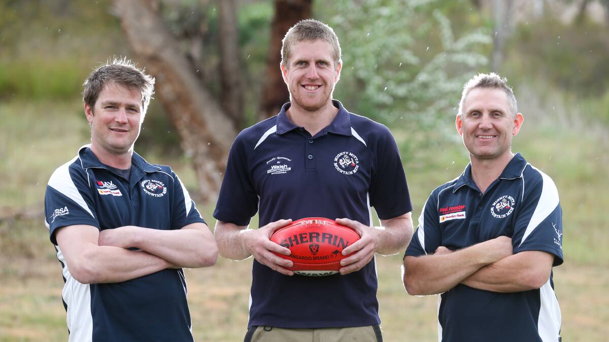 MOUNTAIN MEN: Phil Packer (far right) has stepped down as co-coach of Mitta United.