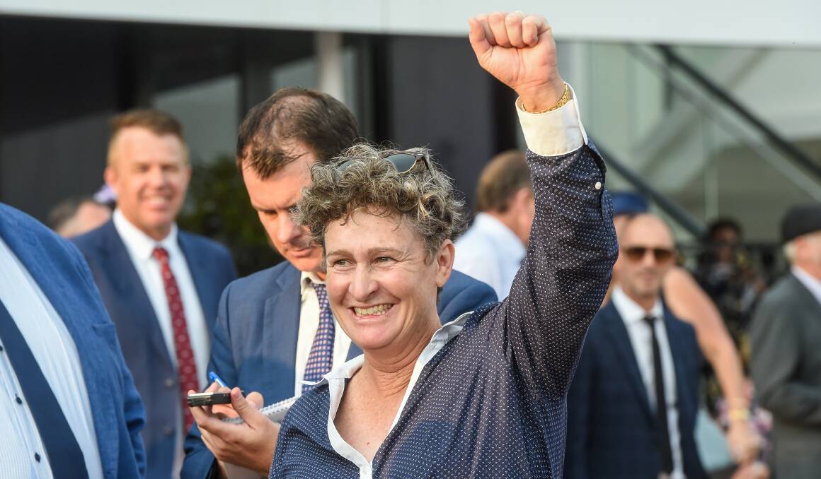 YOU BEAUTY: Trainer Donna Scott was over the moon when Lord Von Costa was confirmed as a starter in the Koscuiszko. Picture: RACING PHOTOS