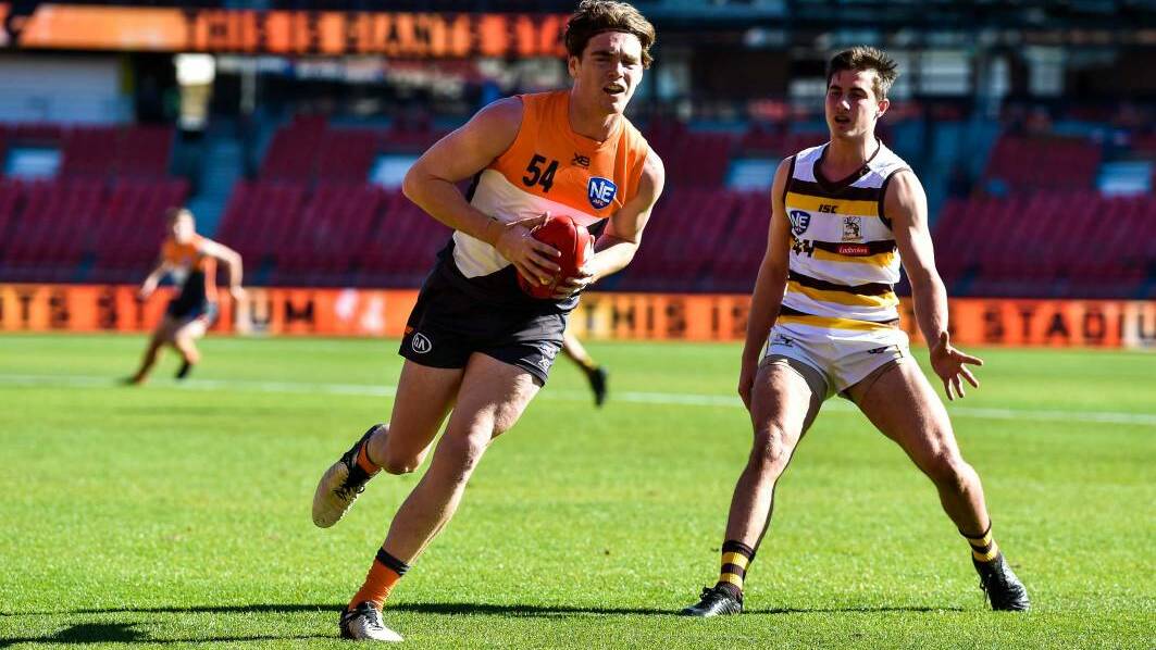GIANT RECRUIT: Wodonga Raiders recruit Liam Delahunty in action for Greater Western Sydney's NEAFL team against Aspley in 2019. Picture: KEITH McINNES