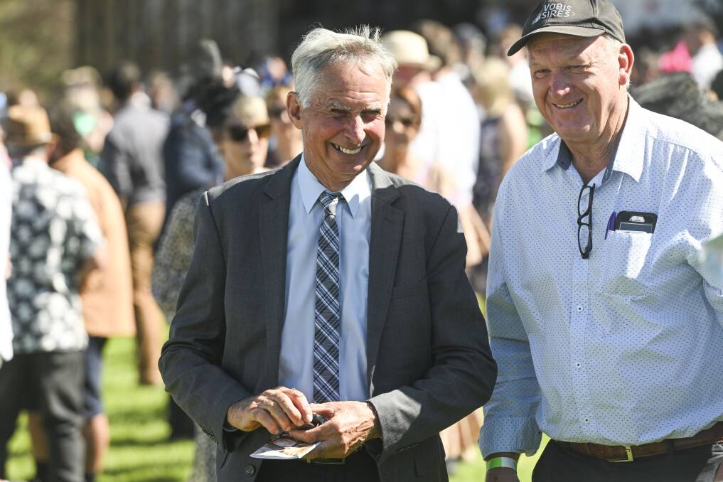 Trainer Ron Stubbs was all smiles after landing a winning double on Albury Gold Cup day. Picture by Mark Jesser