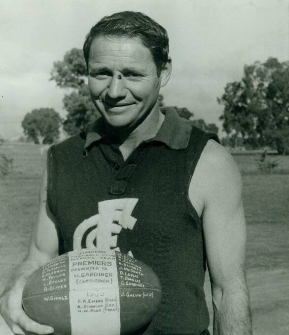 Culcairn legend Harry Gardiner won four Baz medals in the Farrer league.