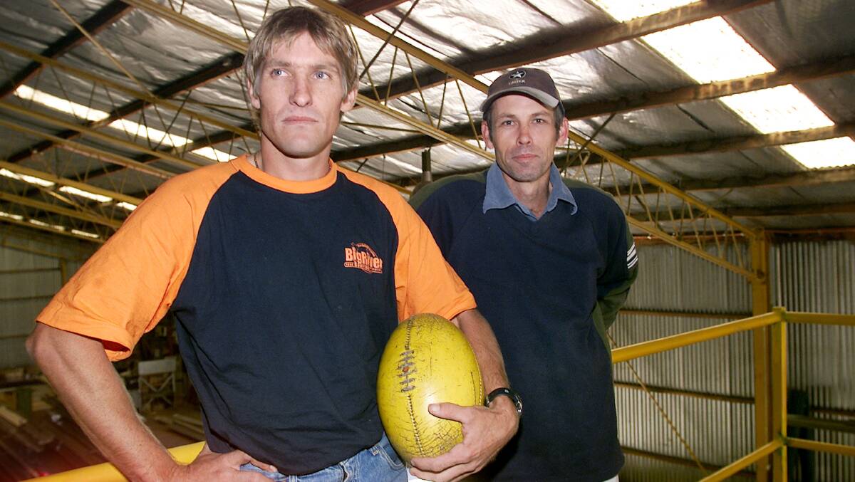 Taylor and good mate Max Duncan in 2004.