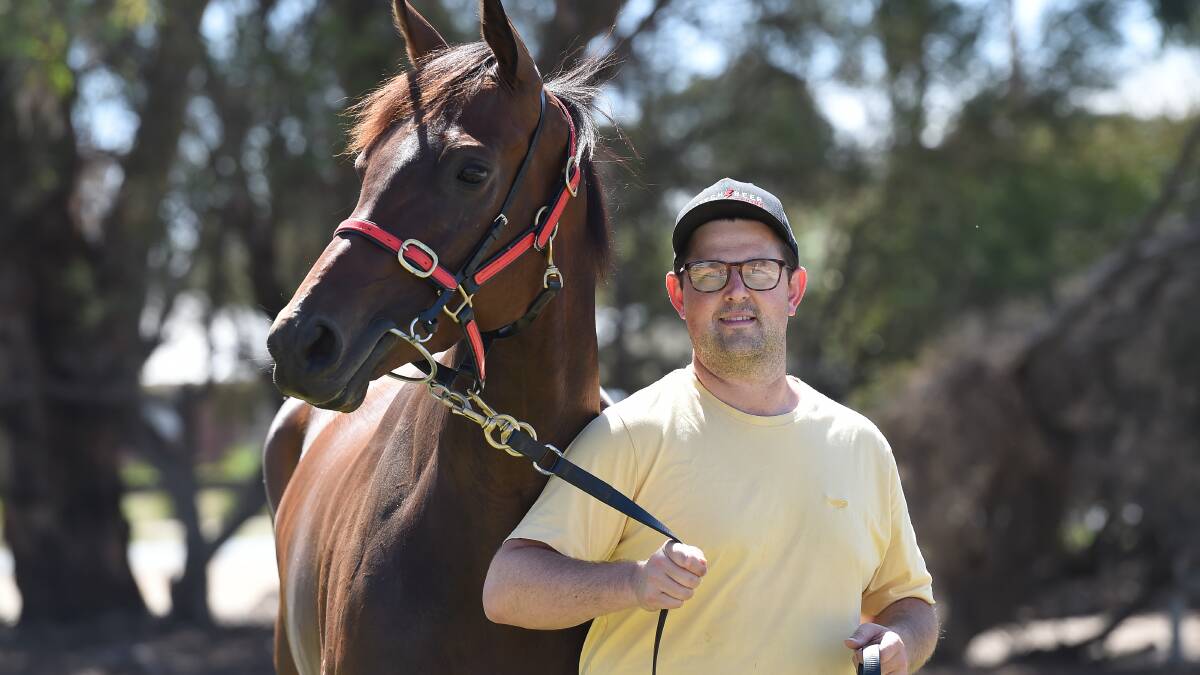 Trainer Mitch Beer with Sky Call who is a half-brother to Branders Rule.