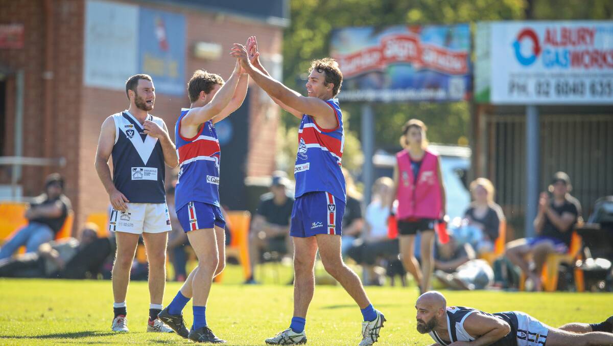 HIGHS AND LOWS: Brett Doswell kicked 10 goals against Mitta United a fortnight ago before doing his hamstring in the opening quarter last weekend.