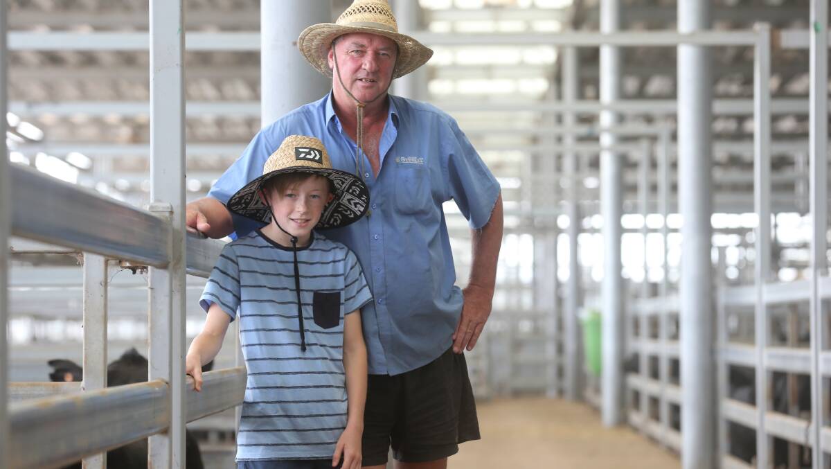 DAY OUT: Ned Hobbs, 10, with his father Phill Hobbs from Yackandandah.