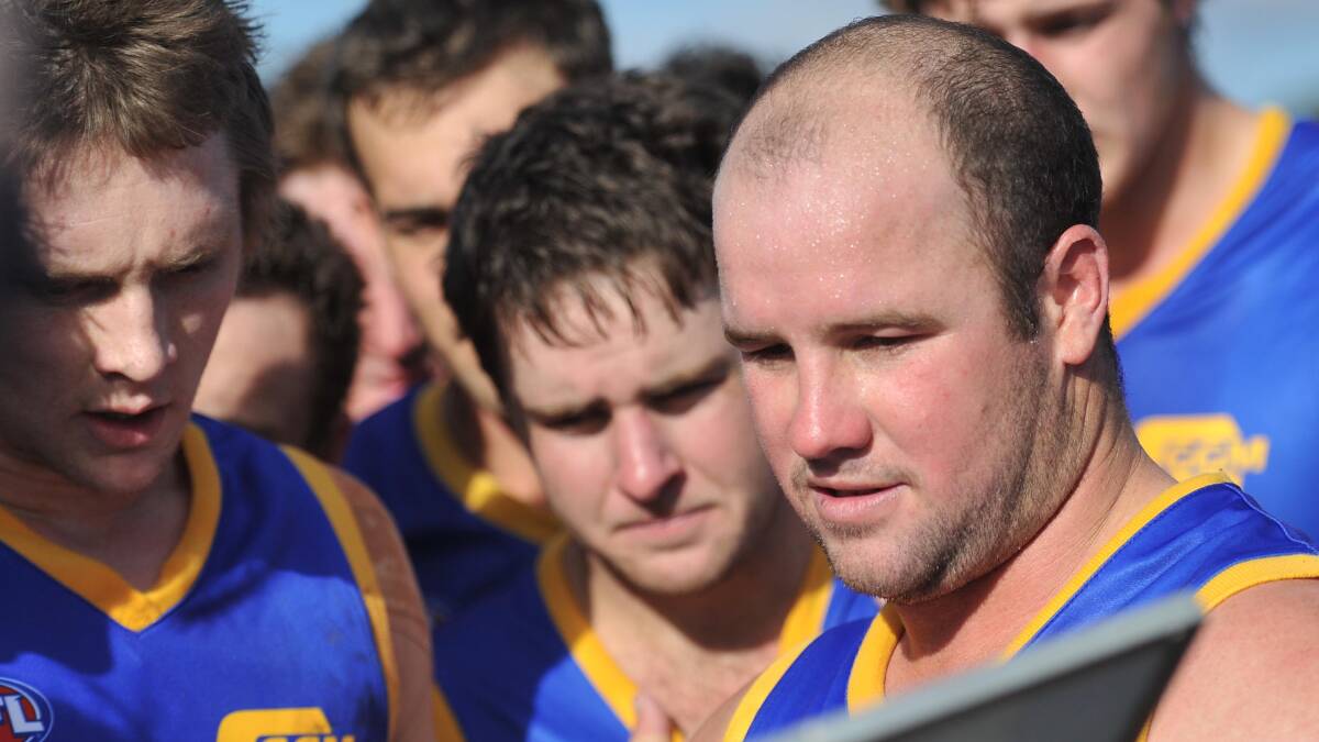LOCKED IN: Mitch Carroll (right) will be non-playing coach of Lockhart next season and boasts plenty of experience. Picture: DAILY ADVERTISER