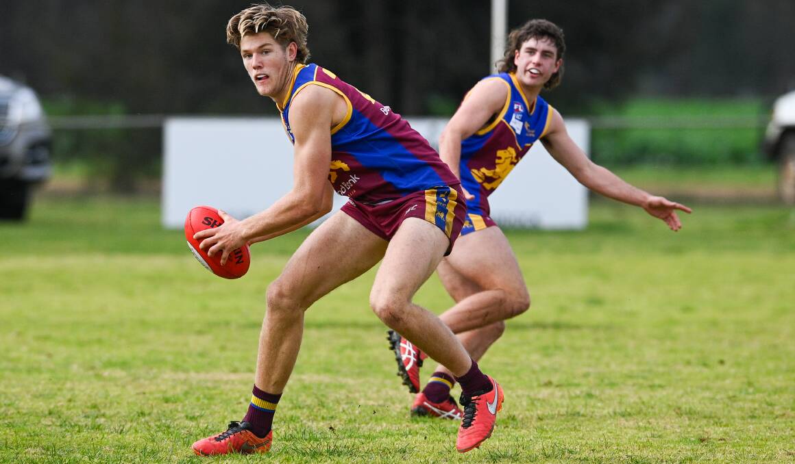 ROOKIE: Nick Murray in action for Ganmain Grong Grong Matong during last year's AFL Riverina Championships.