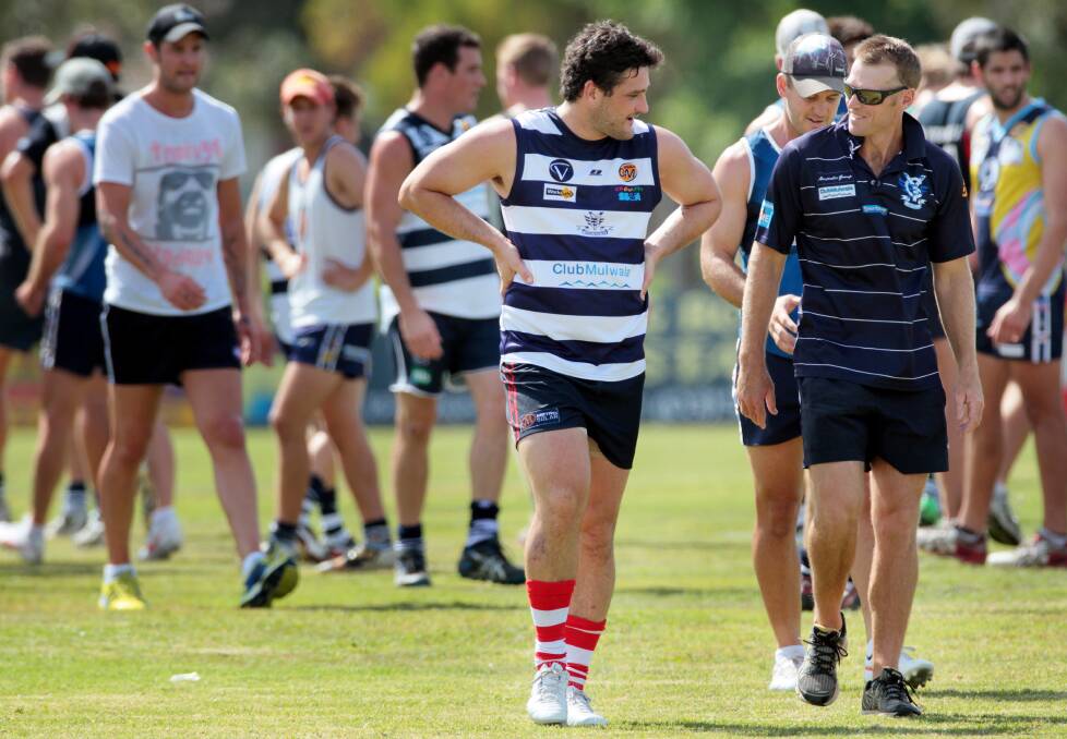 PIGEON COUP: Brendan Fevola and Kennedy share a light-hearted moment.