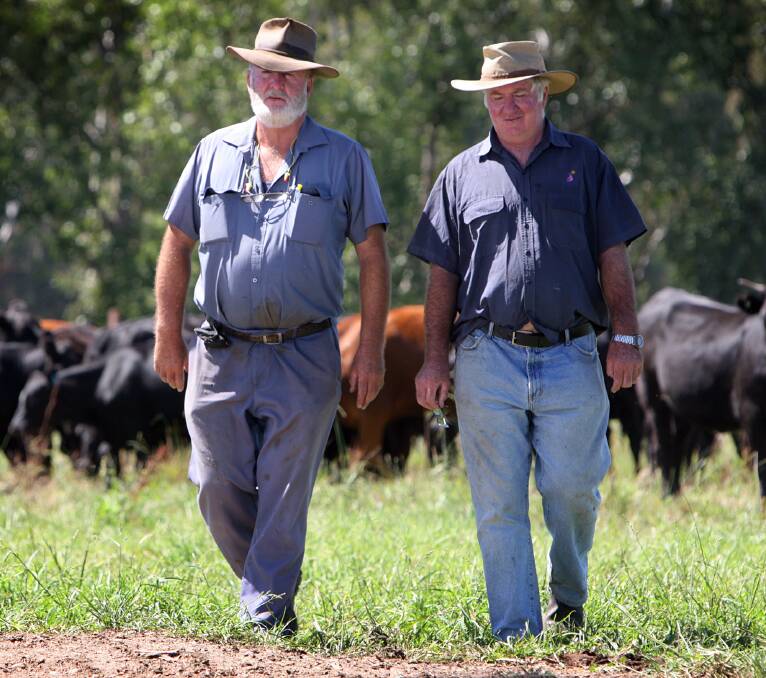 REGENERATION: Lindsay Rapsey and his brother Colin on their farm "Rockgilla" at Bonegilla. Mr Rapsey has been a long-time advocate of regenerative agriculture.