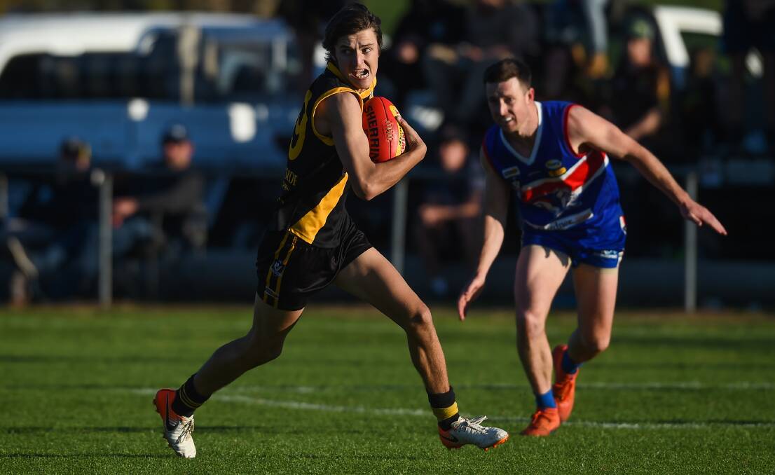 Brad Dalbosco in action during the 2019 grand final against Thurgoona.