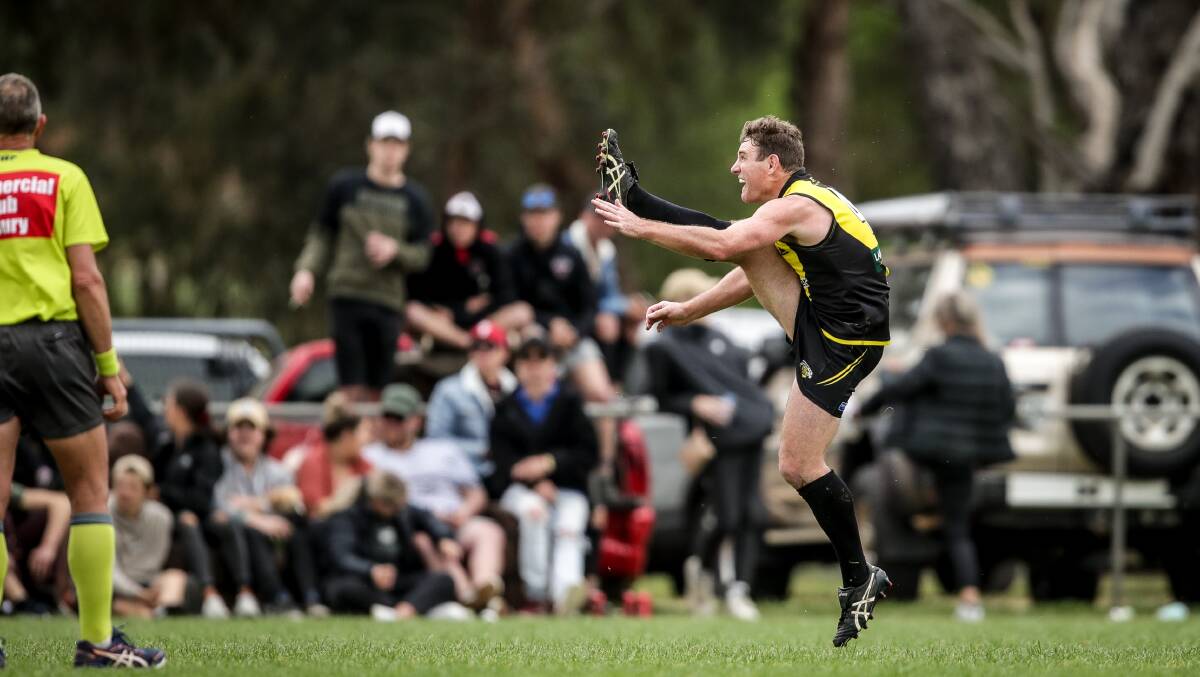 CLASSY: Matt Rava bobbed up with two goals in the grand final against Brock-Burrum on Saturday. Pictures: JAMES WILTSHIRE