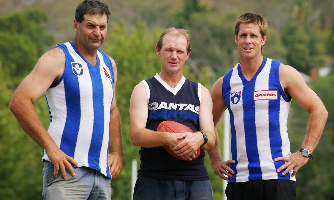 Ceglar's father, David (left), played seven matches for North Melbourne in the mid 1980s.
