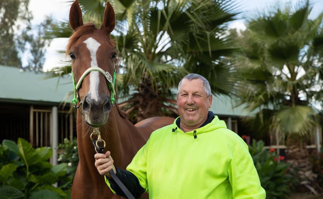 Wagga trainer Gary Colvin with his stable star Another One.
