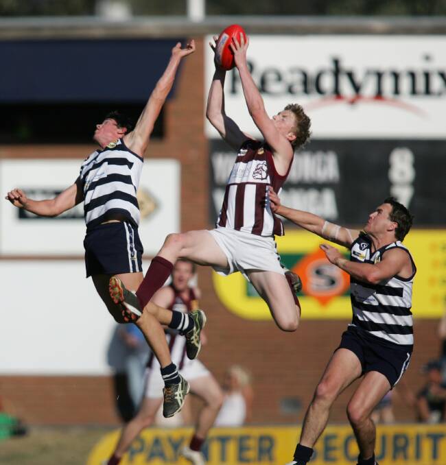 Jack Ziebell in action for Wodonga as a 15-year-old.