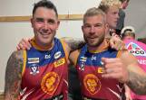 Josh Dwyer and Jeremy Ronnfeldt played in the Lions 2004 flag and were also part of the club's drought-breaking win on the weekend.