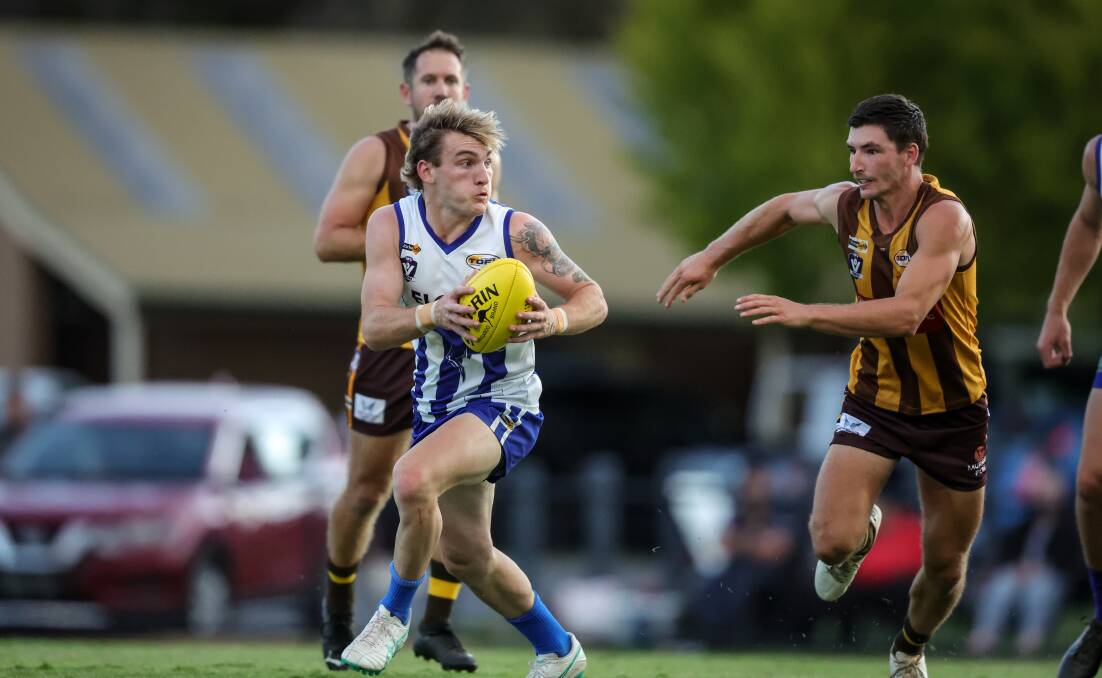 Sam McKenzie played his first match for the Roos after crossing from Wodonga Raiders. Picture by James Wiltshire