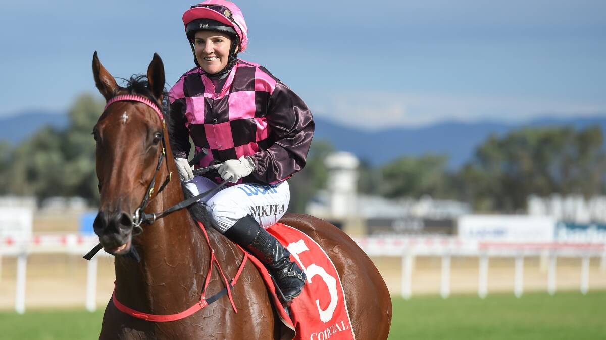 CUP CHANCE: Nikita Beriman and the Craig Widdison-trained Willi Willi will target the Wagga Gold Cup on Friday.