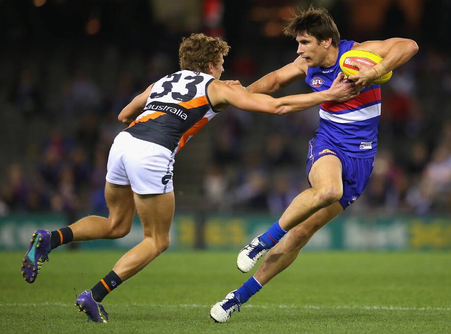 Ryan Griffen in action for the Western Bulldogs.