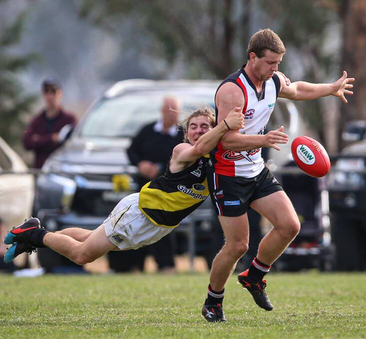 Darcy I'Anson is set to play his 200th match for Brock-Burrum on the weekend after making his senior debut as a 15-year-old in 2011 under coach Darryn McKimmie. I'Anson is a triple premiership player with the Saints.