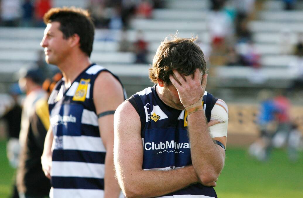 Ednie feels the pain of the 2009 grand final defeat against Albury when playing coach.