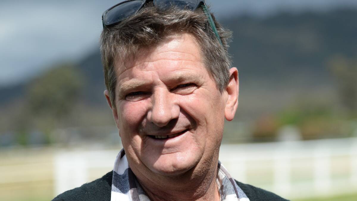 ALL SMILES: Albury trainer Rob Wellington enjoyed a successful day at Corowa after The View broke through for the first win of his career with jockey Nick Souquet aboard.