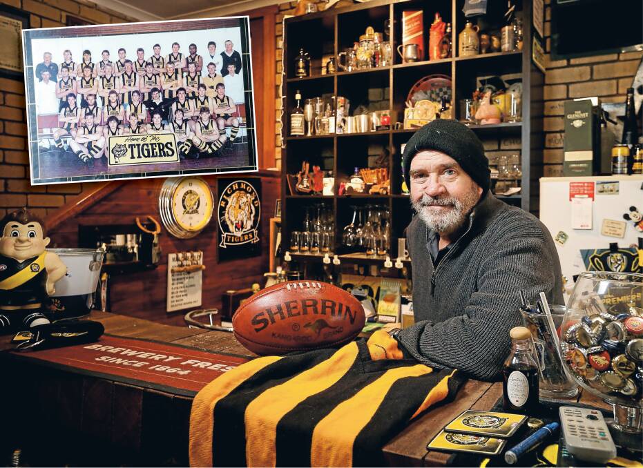 Phil Star at home in his man cave. Picture: JAMES WILTSHIRE
