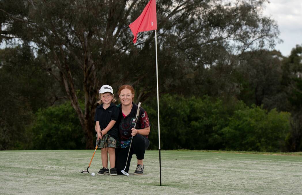 Freddy Kimpton, 4, and mum Lucy Kimpton, who is the ladies' president of the club. Picture by Tara Trewhella