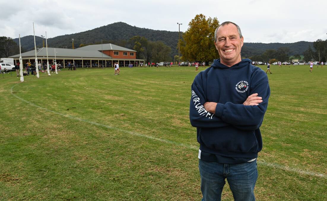 Mitta United president Lawrence 'Flo' Hodgkin. Picture by Mark Jesser