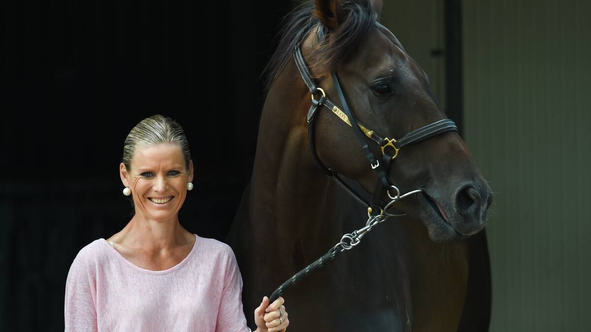 CUP CHANCE: Natalie Loy with Ilovesaki who is set to target the Towong Cup on Saturday.