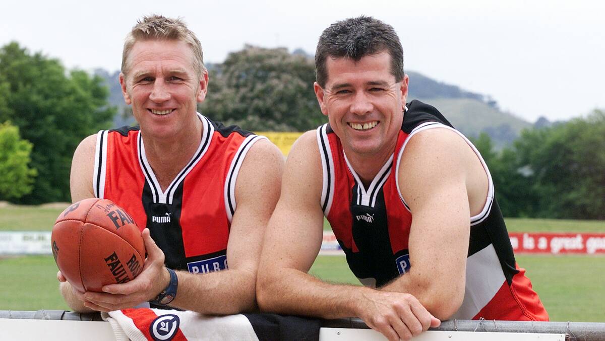 FOUNTAIN OF YOUTH: Ross 'Chuck' Hedley who was appointed coach of Wodonga Saints in 2002 alongside good mate Laurie Hannon. 