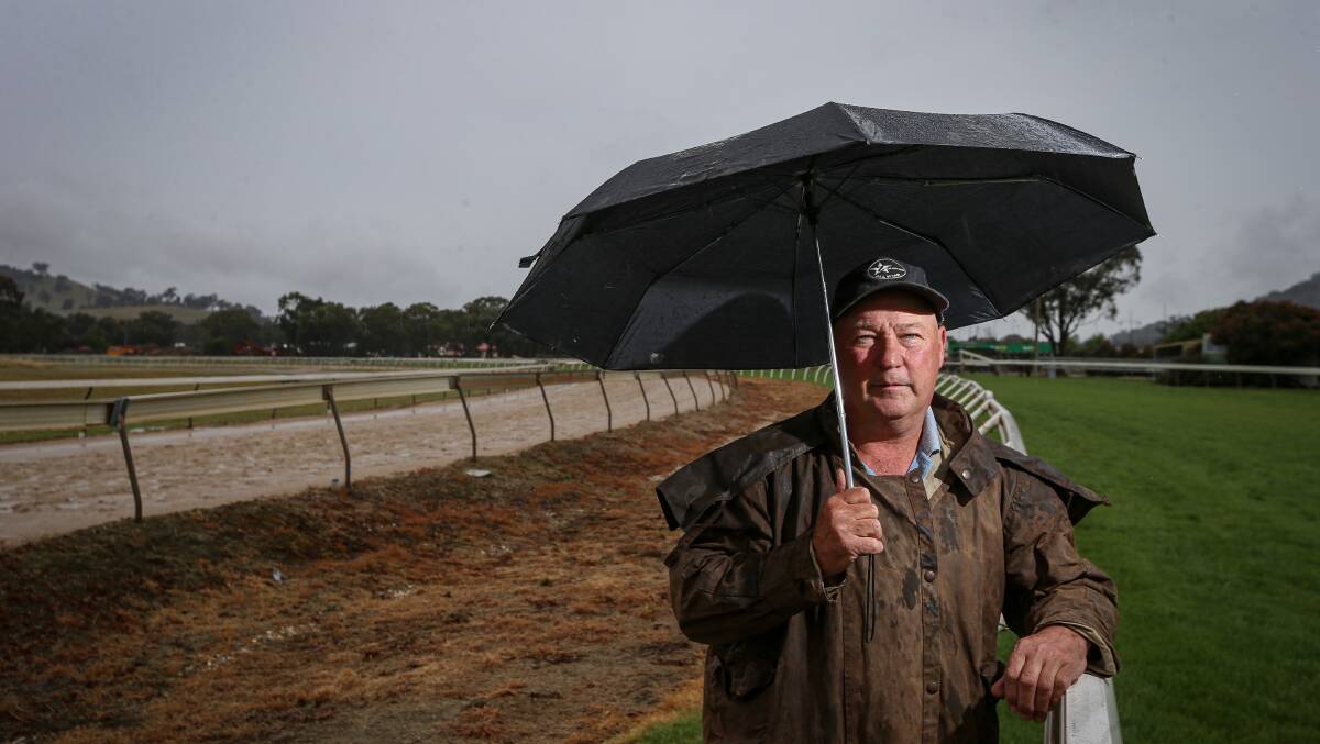 DISAPPOINTING: Trainer David O'Prey is hoping the rain stays away on Friday for Racing Wodonga's premier meeting. Picture: JAMES WILTSHIRE