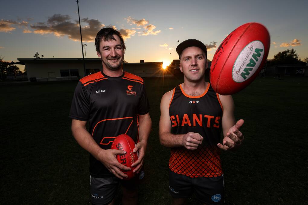 Bernie and Dan Lieschke are the only two remaining players that were part of the Giants' most recent grand final appearance in 2014. Picture by James Wiltshire