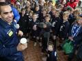 POPULAR: Former Carlton and Adelaide goalsneak Eddie Betts is a popular figure with the younger generation wherever he goes.