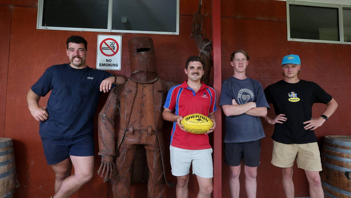 ON THE RISE: Beechworth footballers Dom Smith, Campbell Fendyk, Connor Stone and Jack Ryan have been putting in the hard yards under newly appointed coach Shaun Baxter. Picture: TARA TREWHELLA