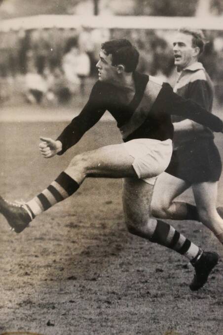 Edmunds in action for Albury where he played 92 matches.