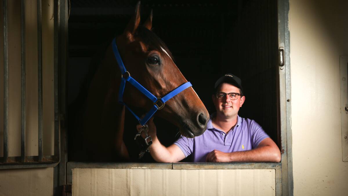 GETTING BIGGER: Trainer Mitch Beer has over 30 horses in work at his Albury stables. Beer relocated to Albury from Mornington last year.
