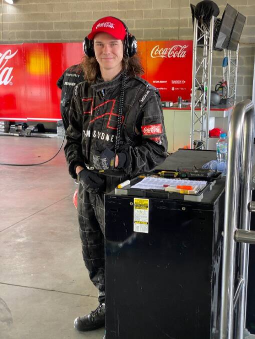 LIFE IN THE FAST LANE: Apprentice mechanic Jack Seton worked with Team Sydney at last weekend's Bathurst 1000 and has been offered a job with the Supercar outfit.