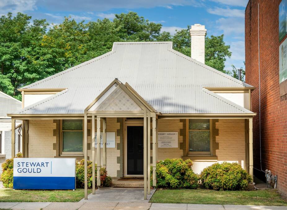 The real estate office of Stewart Gould on David Street in central Albury sold at auction for $850,000 on Friday, March 1. Picture supplied