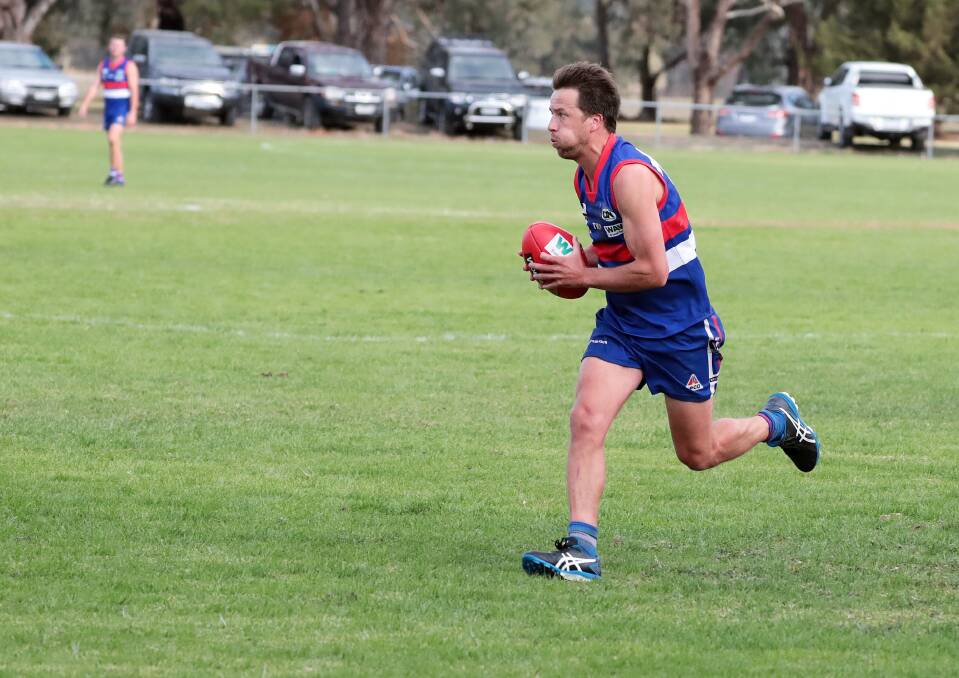 WELL PLAYED: Tarrawingee's Jason Cook was among the standouts in the Bulldogs' win against Bonnie Doon on Saturday. Picture: WANGARATTA CHRONICLE