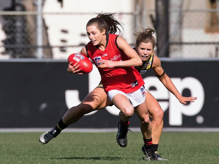 RAPID RISE: Ruby Svarc impressed for Essendon in the VFLW last year and is now on Brisbane's AFLW list.